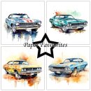 Paper Favourites Muscle Cars 12x12 Inch Paper Pack