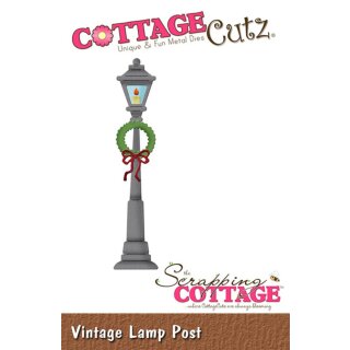 Stanzschablone Vintage Laterne mit Kranz