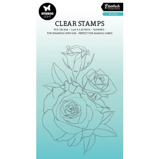 Big Roses Essentials Clear Stamps  93x136x3mm