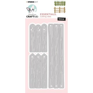 Stanzschablone für Zaun mit Holzprägung H65xL120mm