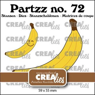 Stanzschablone Banana mit Gesicht 59x55mm
