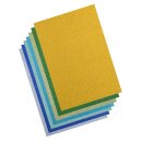 Glitterkarton 250g, 40 Bogen A4 zu 20 Farben