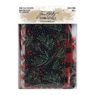 Tim Holtz Idea-ology Mini File Folders Christmas