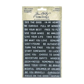 Tim Holtz Idea-ology Label Stickers Thoughts