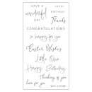 Sizzix Clear Stamps Set 13PK Daily Sentiments by Lisa Jones