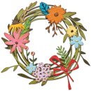 Sizzix Thinlits Die Set 14PK Vault Funky Floral Wreath by...