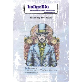 Indigo Blue Sir Henry Fortescue A6 Rubber Stamps