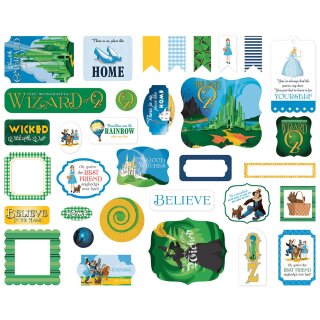 Papierstreuteile zum Thema Schlösser, Zaubern 34 Teile