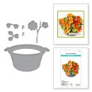 Spellbinders Nasturtium and Galvanized Wash Bucket Etched...