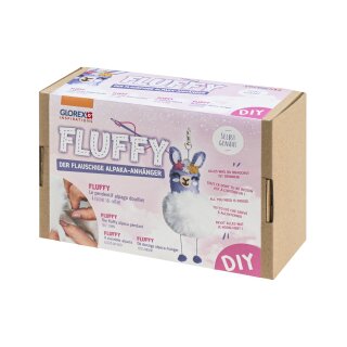 Glorex Creativ-Set, Fluffy Alpaka Anhänger