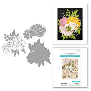 Spellbinders Peony Celebration Etched Dies