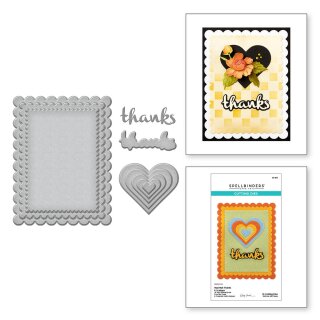 Spellbinders Heartfelt Thanks & Scallops Etched Dies