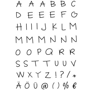 Clear Stamp/ Silikon Alphabet A-Z  Grossbuchstaben