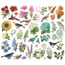Papierstreuteile Simple Vintage Essentials Color Palette Floral & Bird Bits & Pieces 45 Stk