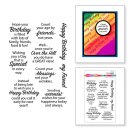 Spellbinders Birthday Messages Clear Stamp Set