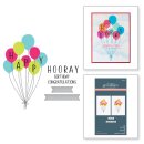 Spellbinders Happy Hooray Balloons Registration Press Plate & Die Set