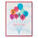 Spellbinders Happy Hooray Balloons Registration Press Plate & Die Set