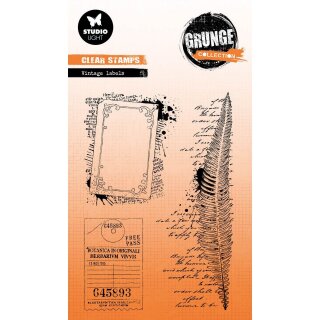 Stempal Grunge Collection Clear Stamp Vintage Labels