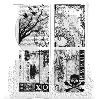 Tim Holtz Stampers Anonymous Cling Mount Stamps -Ornate Collages