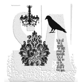 Tim Holtz Stampers Anonymous Cling Mount Stamps - Birds and Baubles