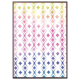 Sizzix A5 Stencil 1PK - Cosmopolitan, Uptown Adornment