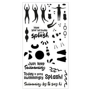 Sizzix Clear Stamps Set 29PK – Synchronized Swimmers By Catherine Pooler