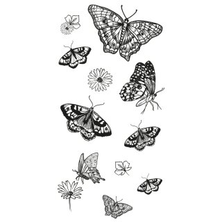 Sizzix Clear Stamps Set 13PK – Nature Butterflies By Lisa Jones