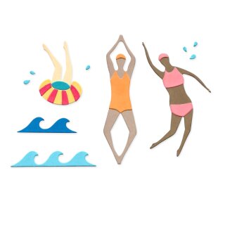 Sizzix Thinlits Die Set 20PK - Synchronized Swimmers #2 By Catherine Pooler