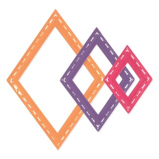 Sizzix Framelits Die Set 13PK  - Fanciful Framelits, Katy Deco Diamonds By Stacey Park