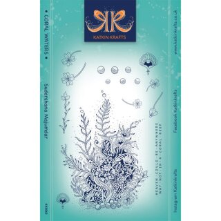 Coral Waters A5 Clear Stamp Set 15x20cm
