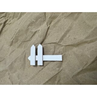1x Miniatur Wegweiser weiss 5cm