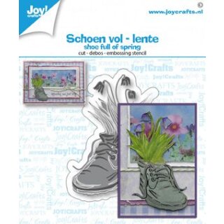 Stanzschablone Wanderschuh mit Blumen 63x43mm