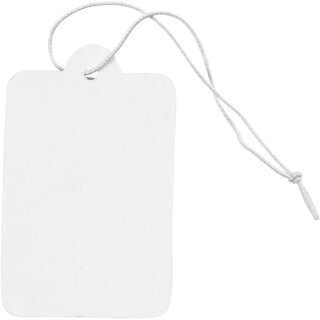 Tags, Geschenkanhänger, Preisschild, 25x40mm zu 100 Stück weiss