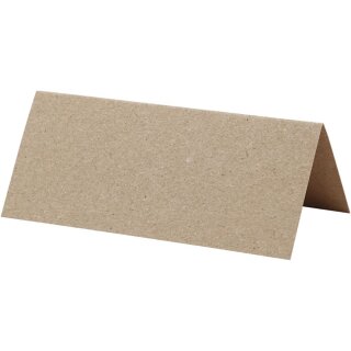 Tischkarten zu 20 Stück 9x4cm Kraftbraun