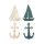 Holzstreuteile Segelboot & Anker 12 St, 3x4x0,4cm