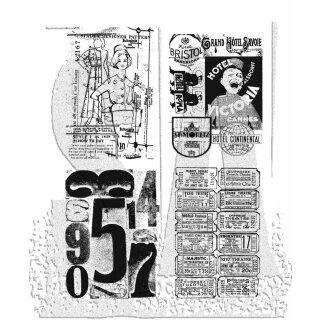 Tim Holtz Stampers Anonymous Classic Collages Cling Stamps