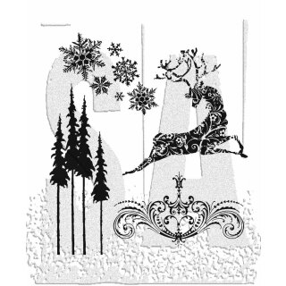 Tim Holtz Stampers Anonymous Reindeer flght