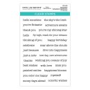 Spellbinders Typewriter Adventure Sentiments Clear Stamp Set