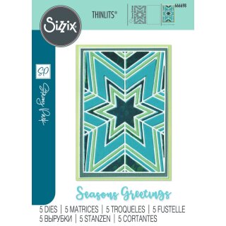 Sizzix Thinlits Die by Stacey Park Cosmopolitan Christmas, Star Bright 5 PCS