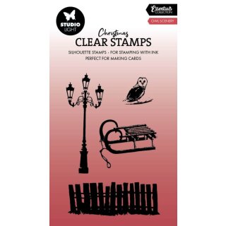 Owl Scenery Christmas Essentials Clear Stamp