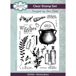Sam Poole Clear Stamp Witches Brew
