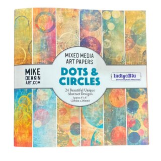 Dots and Circles  8x8 Inch Paper Book IndogoBlu