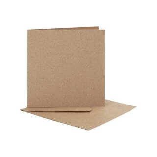 Karten und Couverts im Set zu je 10 Stk 12,5x12,5cm