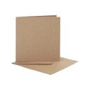 Karten und Couverts im Set zu je 10 Stk 12,5x12,5cm