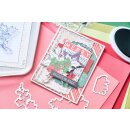 Sizzix Framelits Die w/Stamps by 49 and Market A5 Pencil Line Holly