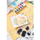 Sizzix Framelits Die w/Stamps by 49 and Market A5 Pencil Line Harvest (16+7pcs)