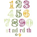 Sizzix Thinlits Die by Catherine Pooler Folk Numbers (18pcs)