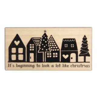 Stempel, Little Town 4x8 cm
