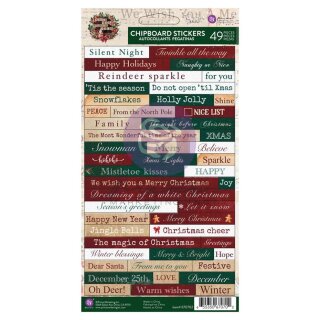 From the North Pole Chipboard Stickers 49 Stück