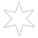 Glorex Metallstern 6-Zack schwarz 40cm